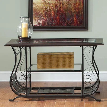 Glass Top Sofa Table